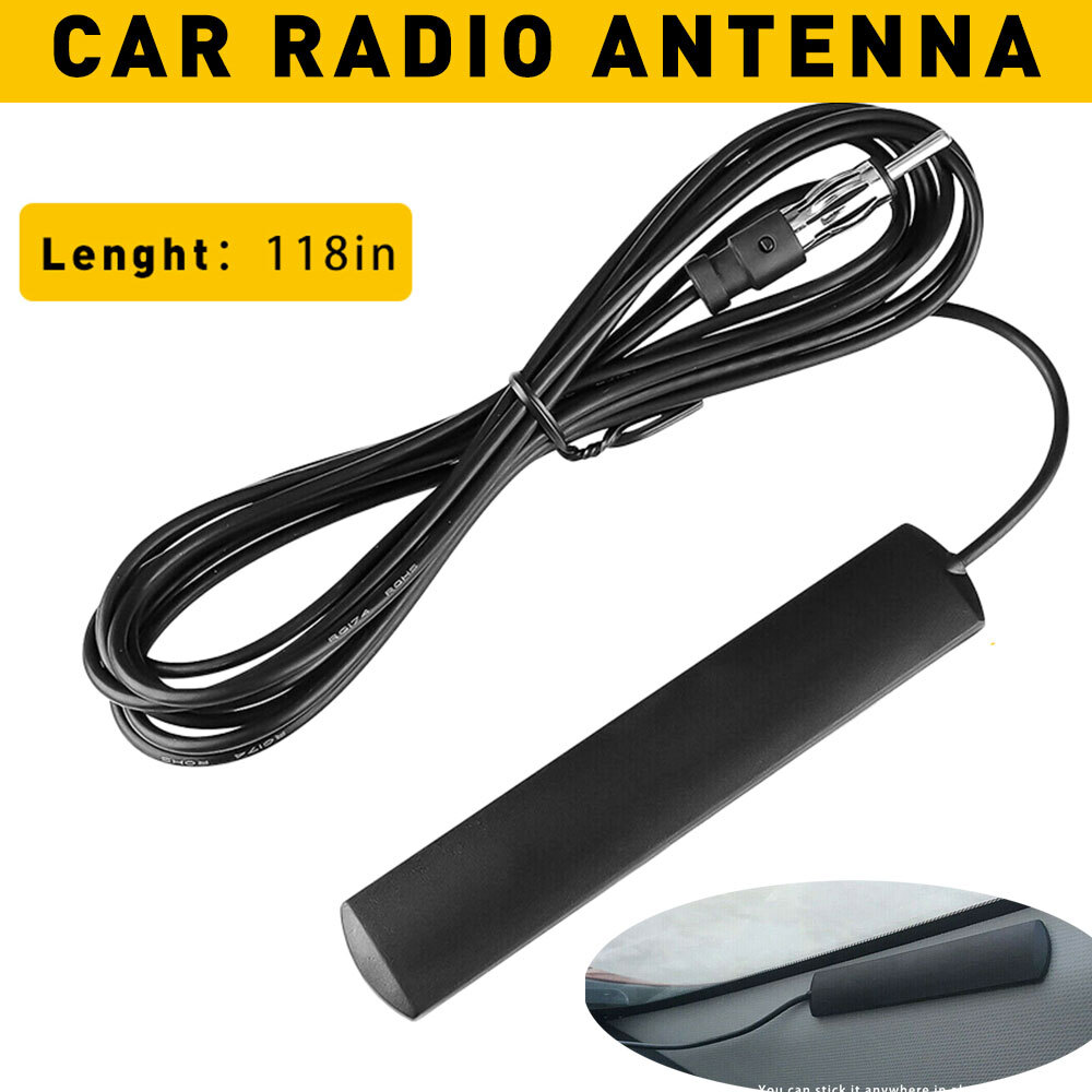 3M HIDDEN CAR AMPLIFIED ANTENNA KIT AM/FM ELECTRONIC RADIO STEREO PLUG-PLAY