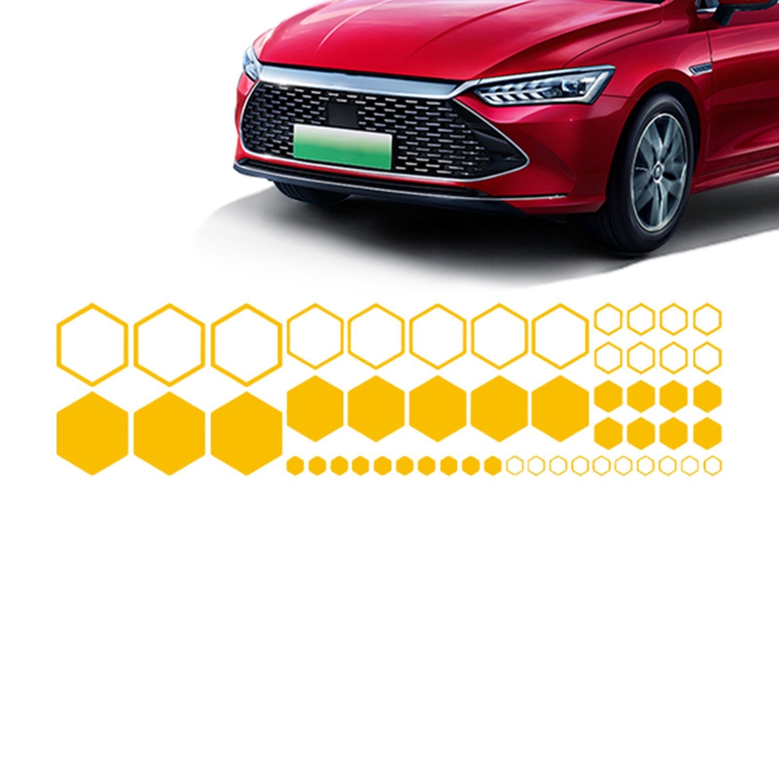 DIY Car SUV RV Honeycomb Decals Hexagonal Graphics Sticker 52PCS Body Side Decor