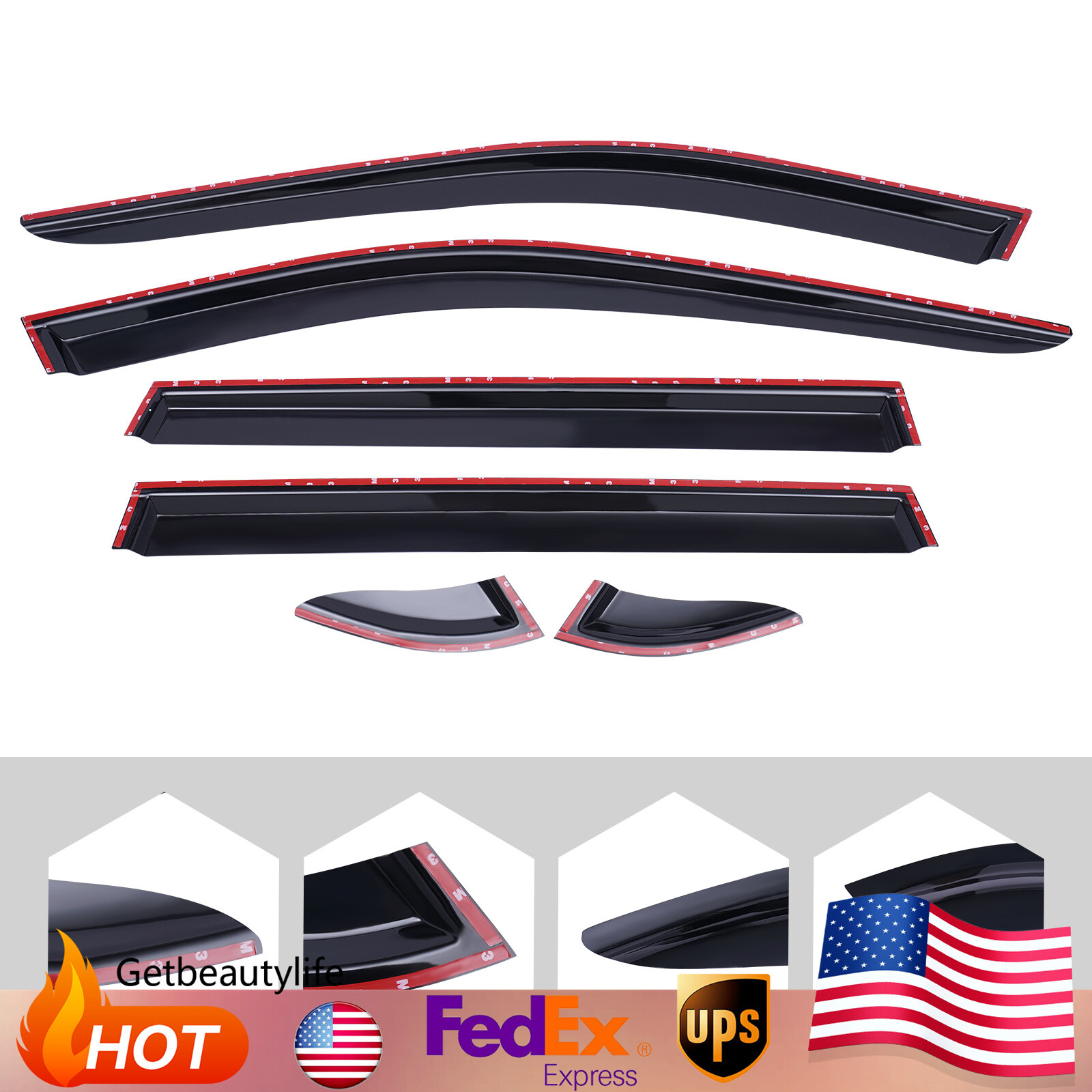 For Toyota RAV4 2019 – 2022 Window Wind Deflector Door Visor Rain Guard