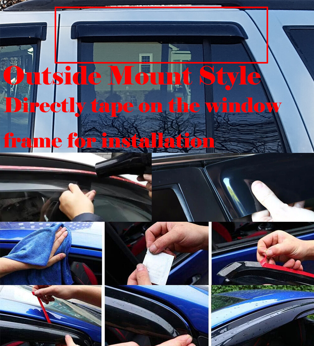 Fit 2005-2012 Nissan Pathfinder Acrylic Window Visors Vent Sun Rain Guard Shade