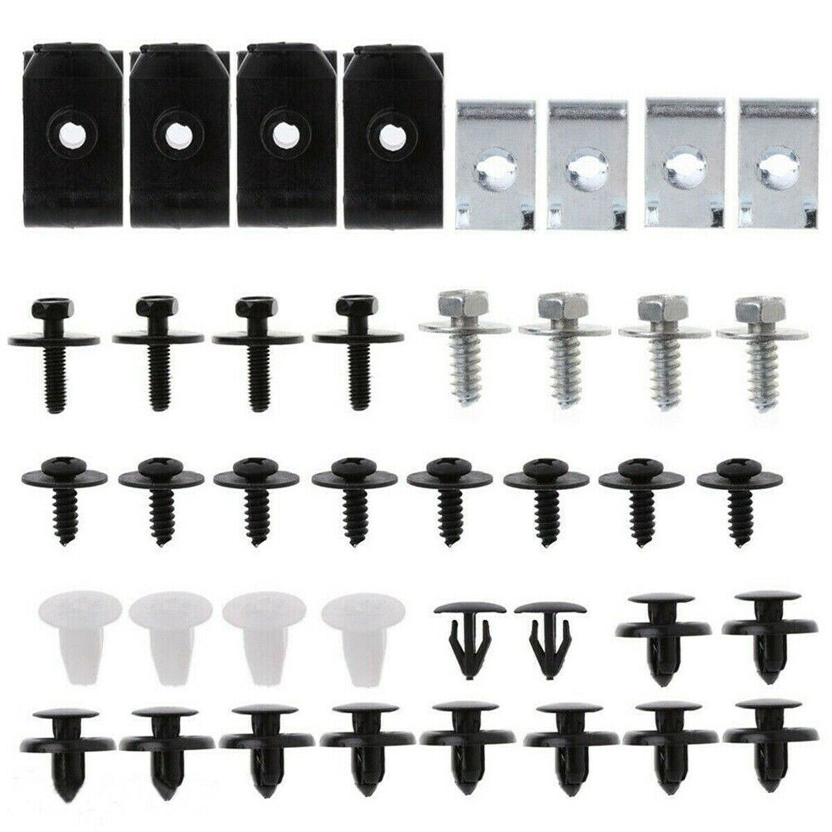 40Pcs Fastener For Car Engine Undertray Cover Clips Bottom Shield Guard Screws