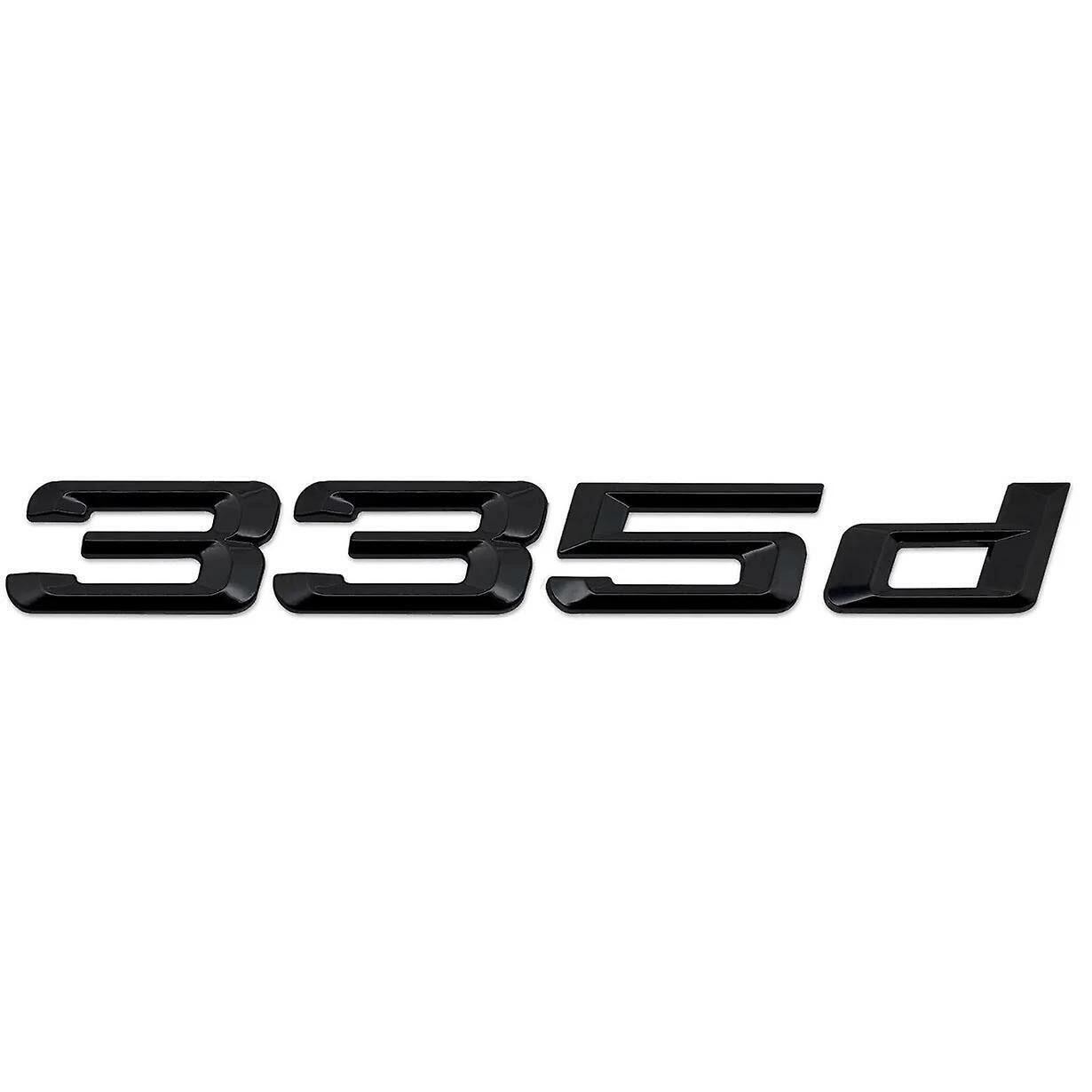 Gloss Black 335d badge for rear boot Letter Number Rear Trunk
