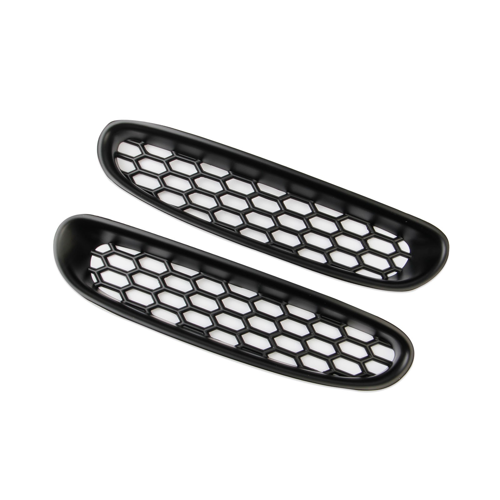 Black Front Fog Light Honeycomb Lamp Trim Cover For Chevrolet Corvette C5 97+