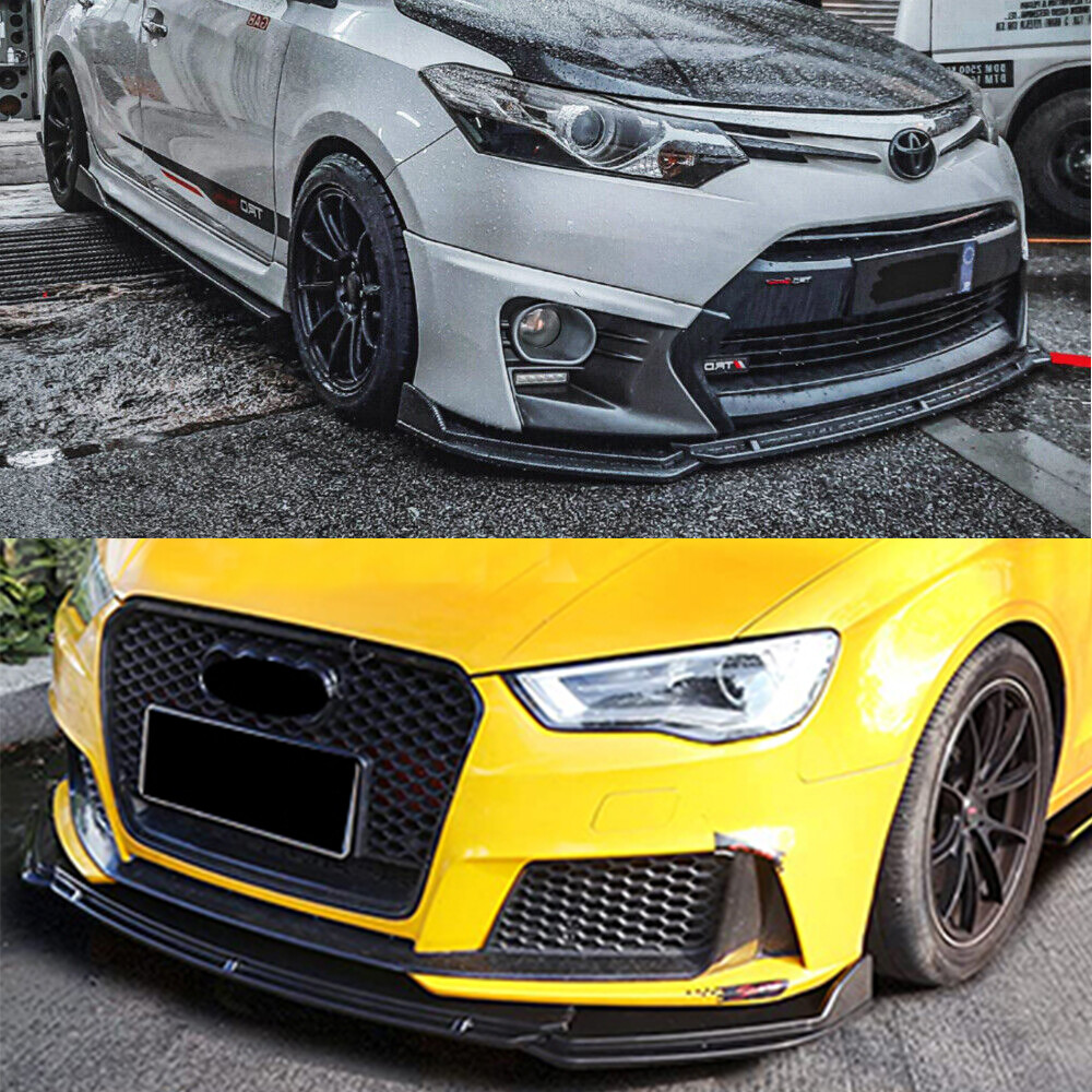 For Mercedes-Benz A200 A220 A250 Front Bumper Lip Spoiler Splitter Carbon Fiber