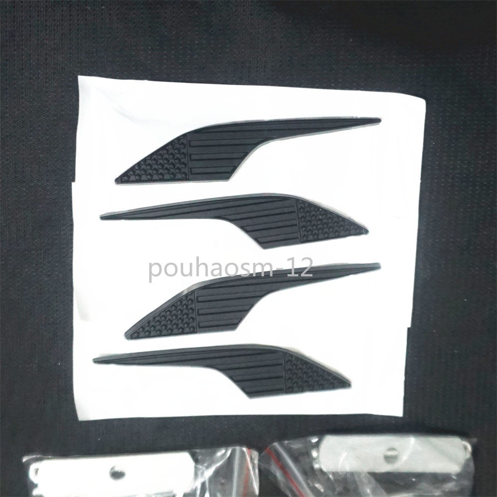 1x Left Matte USA Flag Black Metal Badge Decal Emblem Sticker America Grand Type