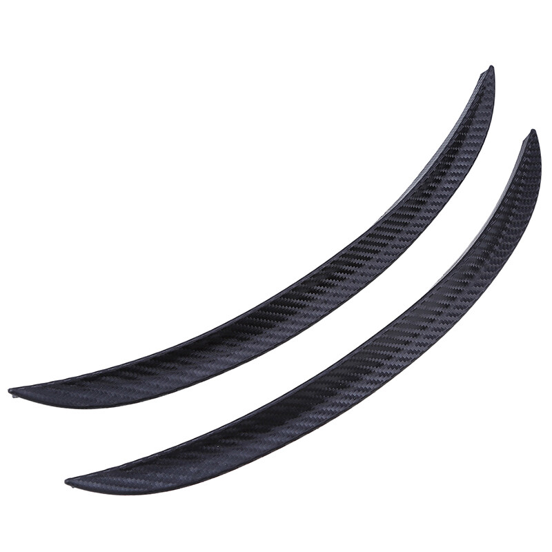 2Pcs Universal Carbon Fiber Texture Kit Fender Flares Wheel Eyebrow Trim Strip