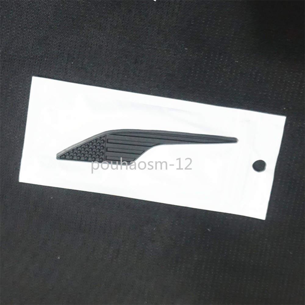 1x Left Matte USA Flag Black Metal Badge Decal Emblem Sticker America Grand Type