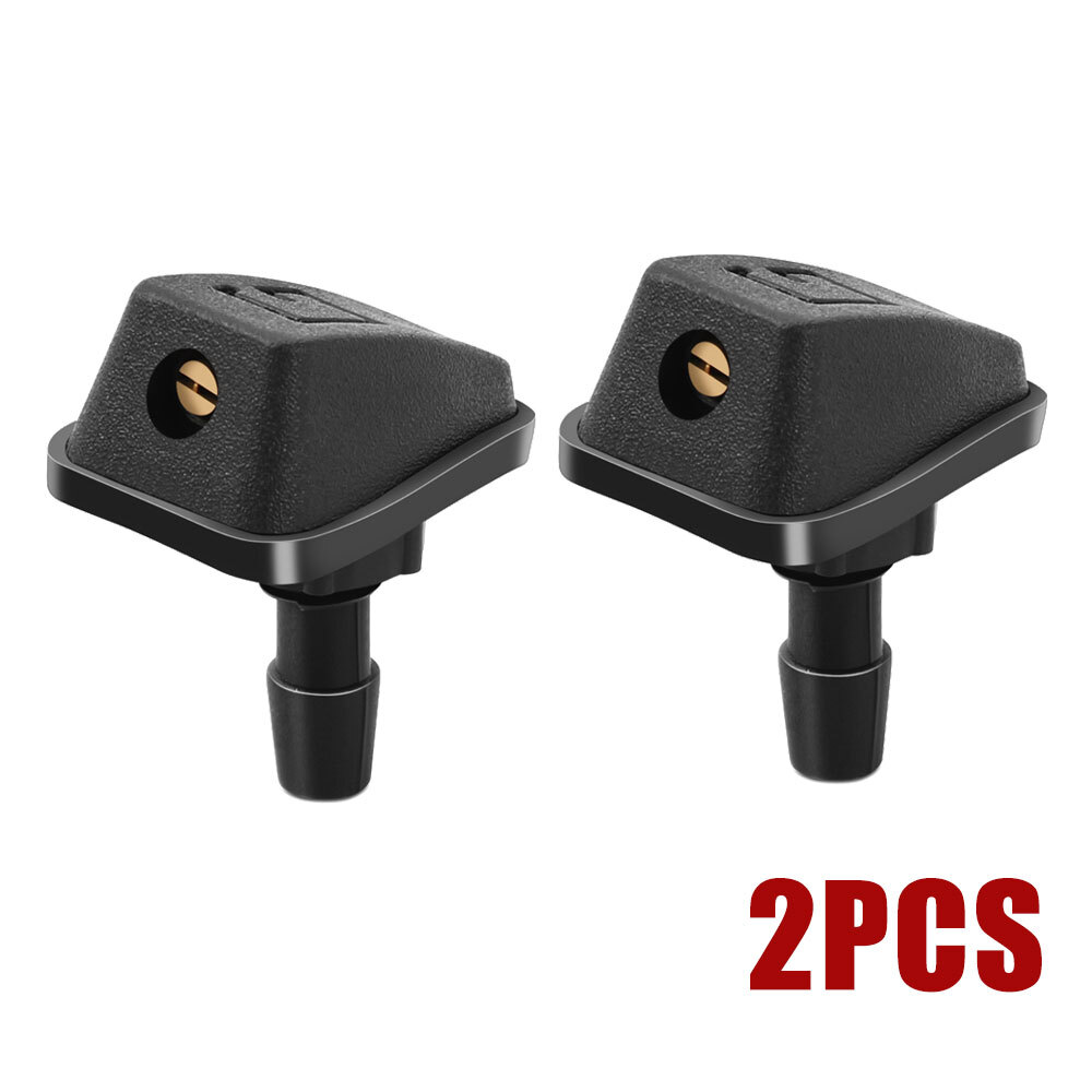 2X Fan-shaped Mist Windscreen Water Spray Jets Washer Nozzles Car Accessories