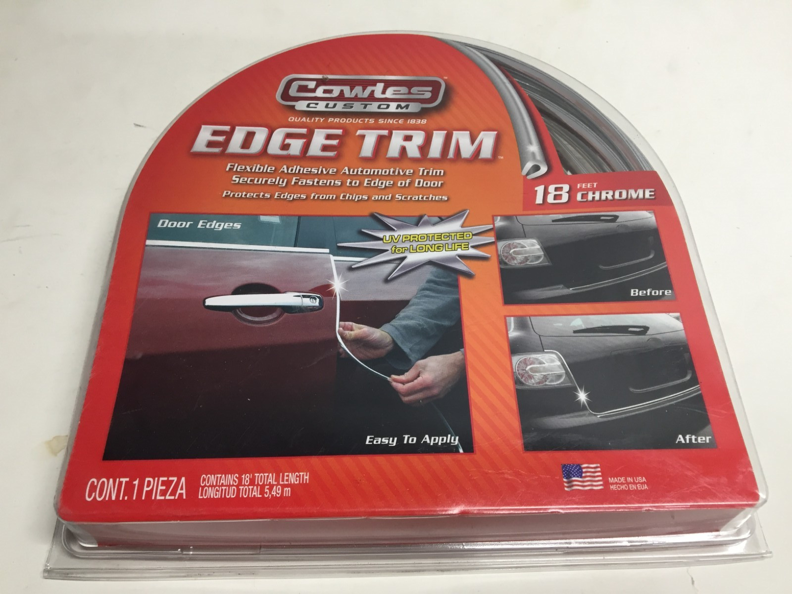 NEW Cowles Custom Black Truck/Suv Door Edge Guards, U-Shaped PVC Trim 18′