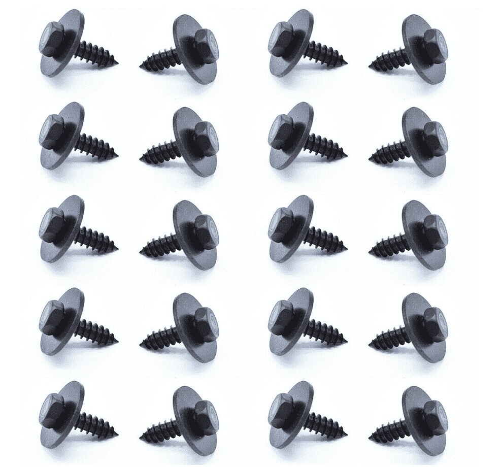 (50 Pcs) Car Body Fender Metal Screws Bumper Retainer Clips Bolts 7.8mm Hex Head