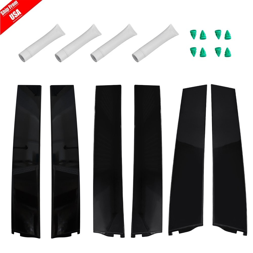 Black Rear Forward Rearward Door Applique Molding For Chevrolet Suburban Yukon