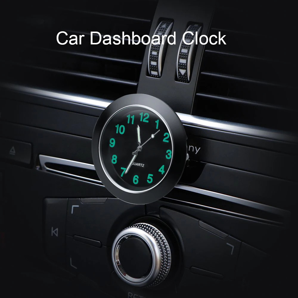 Luminous Clock Auto Car Interior Accessories Stick-On Digital Watch Quartz Clock
