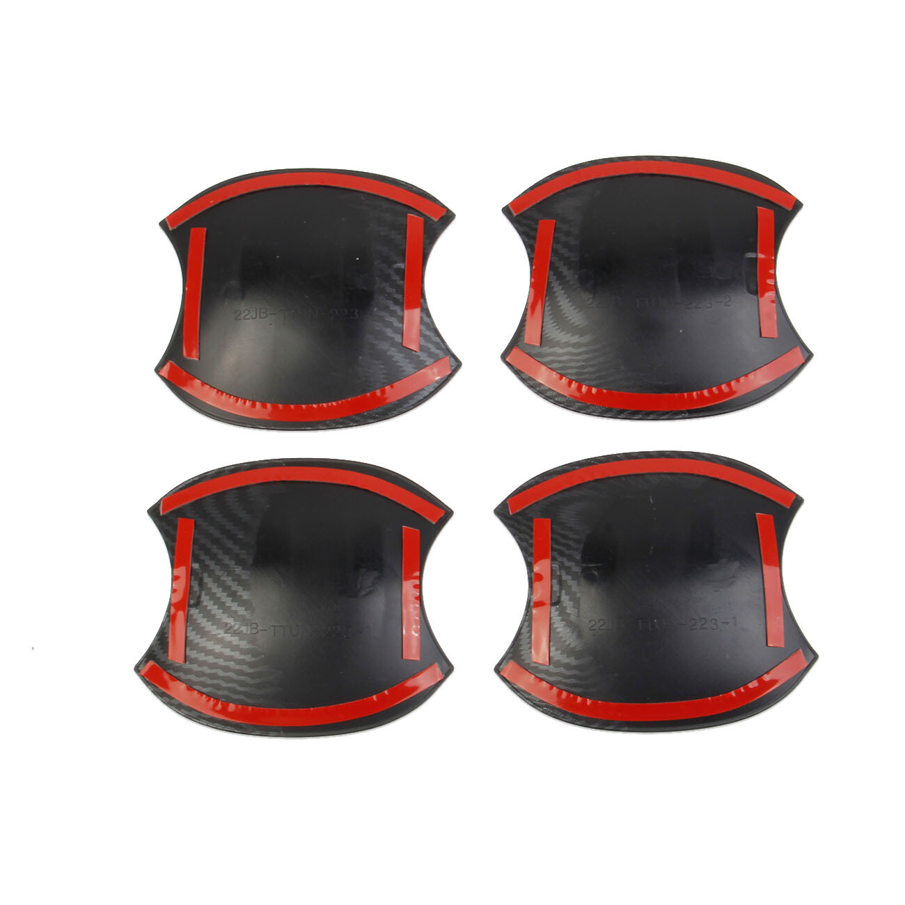 Carbon fiber style door handle bowl anti-scratch cover trims for Toyota Tundra