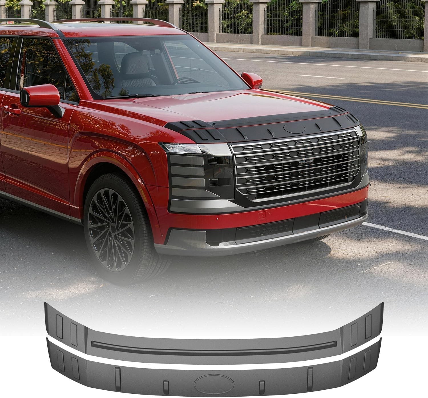 For 2026 Hyundai Palisade 2PCS Hood Protector TPE Shield Hood Deflector