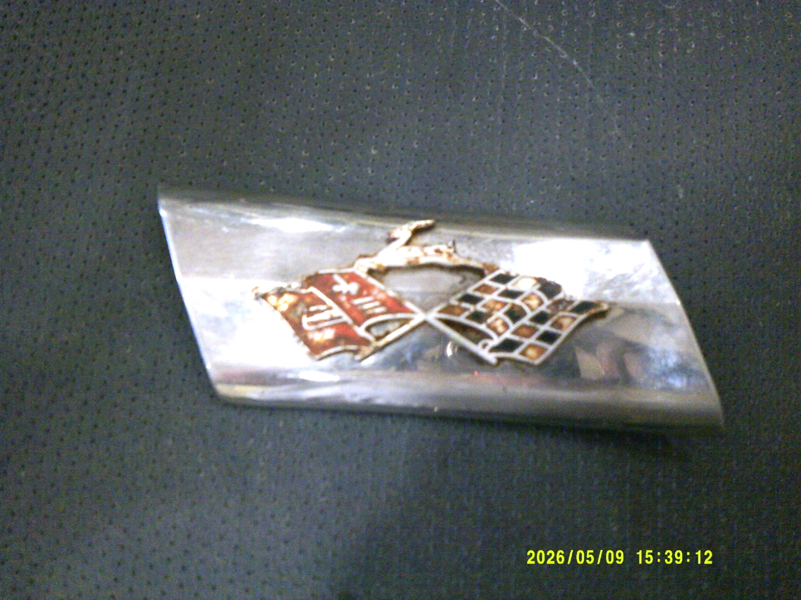 1959 Chevrolet Impala Driver’s Side Cross Flag Buckle Molding Door Quarter Used