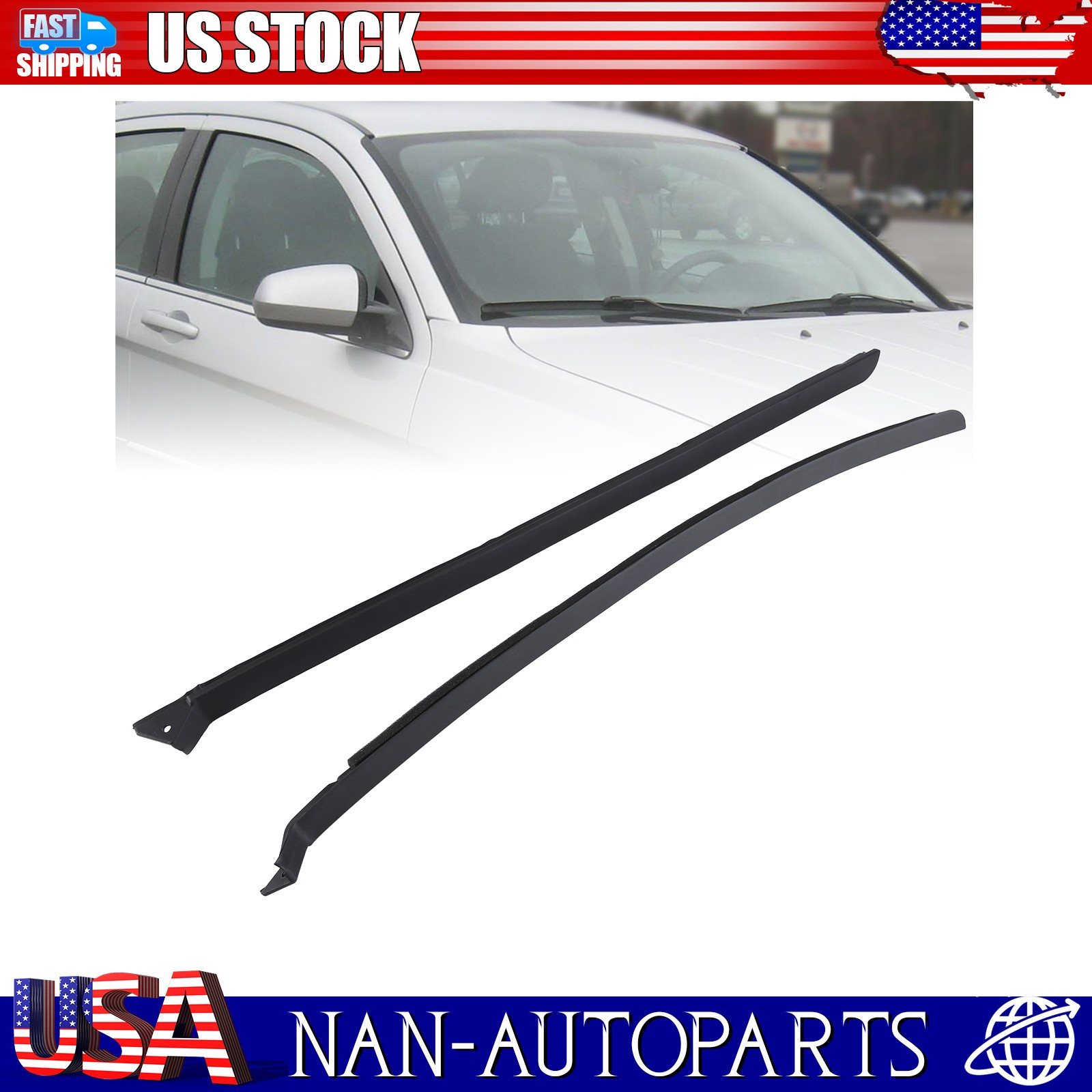 For 2005-2010 Chrysler 300 NEW 2pcs Windshield Pillar Molding LH/RH 04805889AC