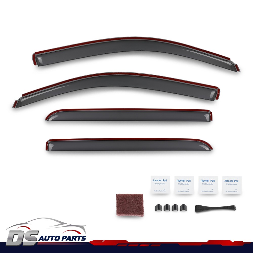 Rain Guards Vent Visors Fit For 2014-2018 Chevy Silverado & GMC Sierra Crew Cab