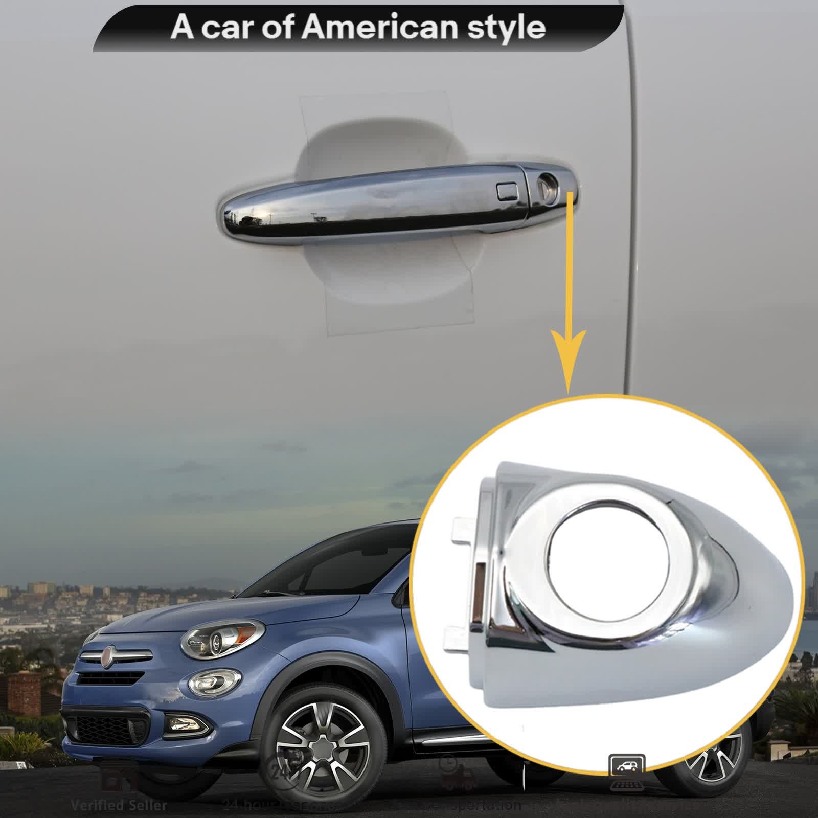 1 Pcs Driver Left Door Handle Cap 6AQ85SZ0AA Fits 2016 2017 2018-2021 Fiat 500X