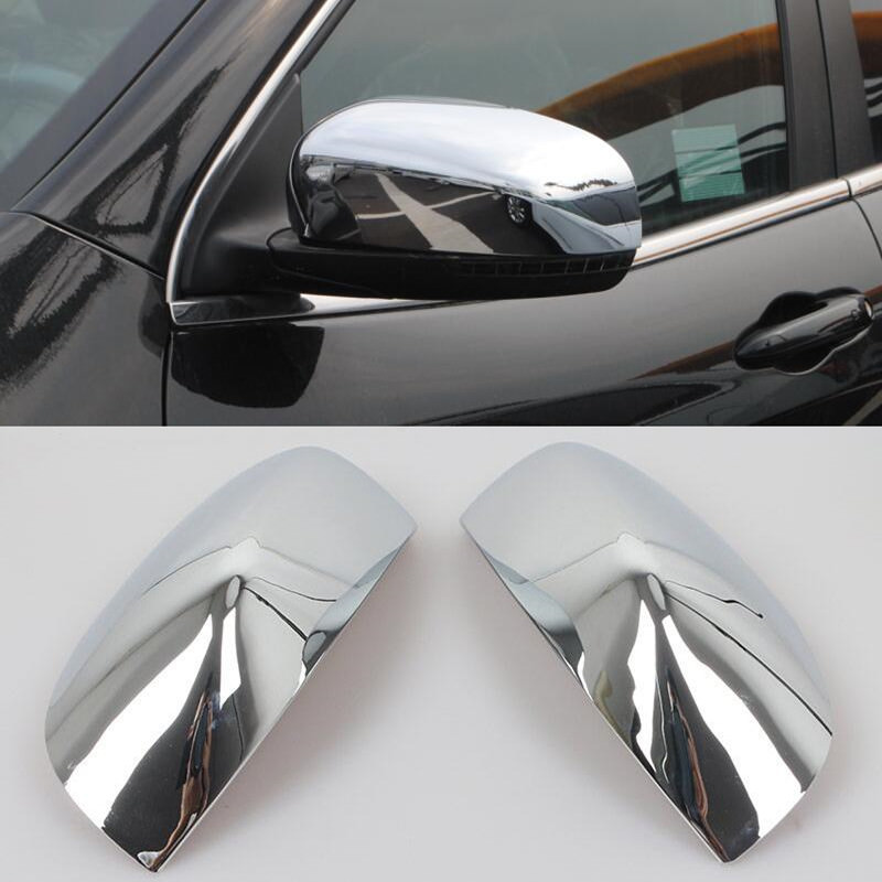Chrome Side Door Rearview Mirror Cover Trim Cap Overlay For Jeep Cherokee 14-18