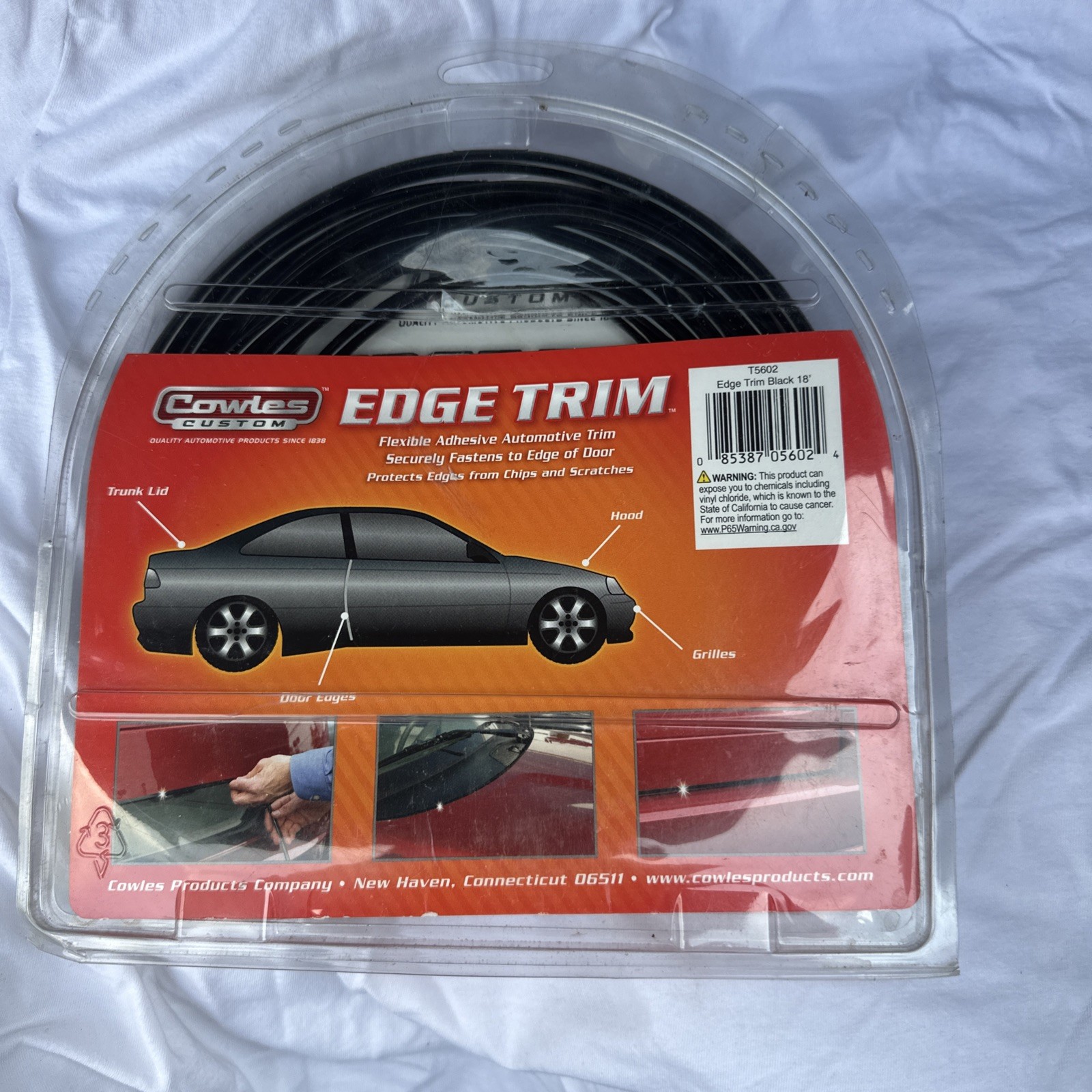 Cowles T5602 Black U Channel Edge Trim 18′ for Cars, Trucks, Boats, RVs and SUVs