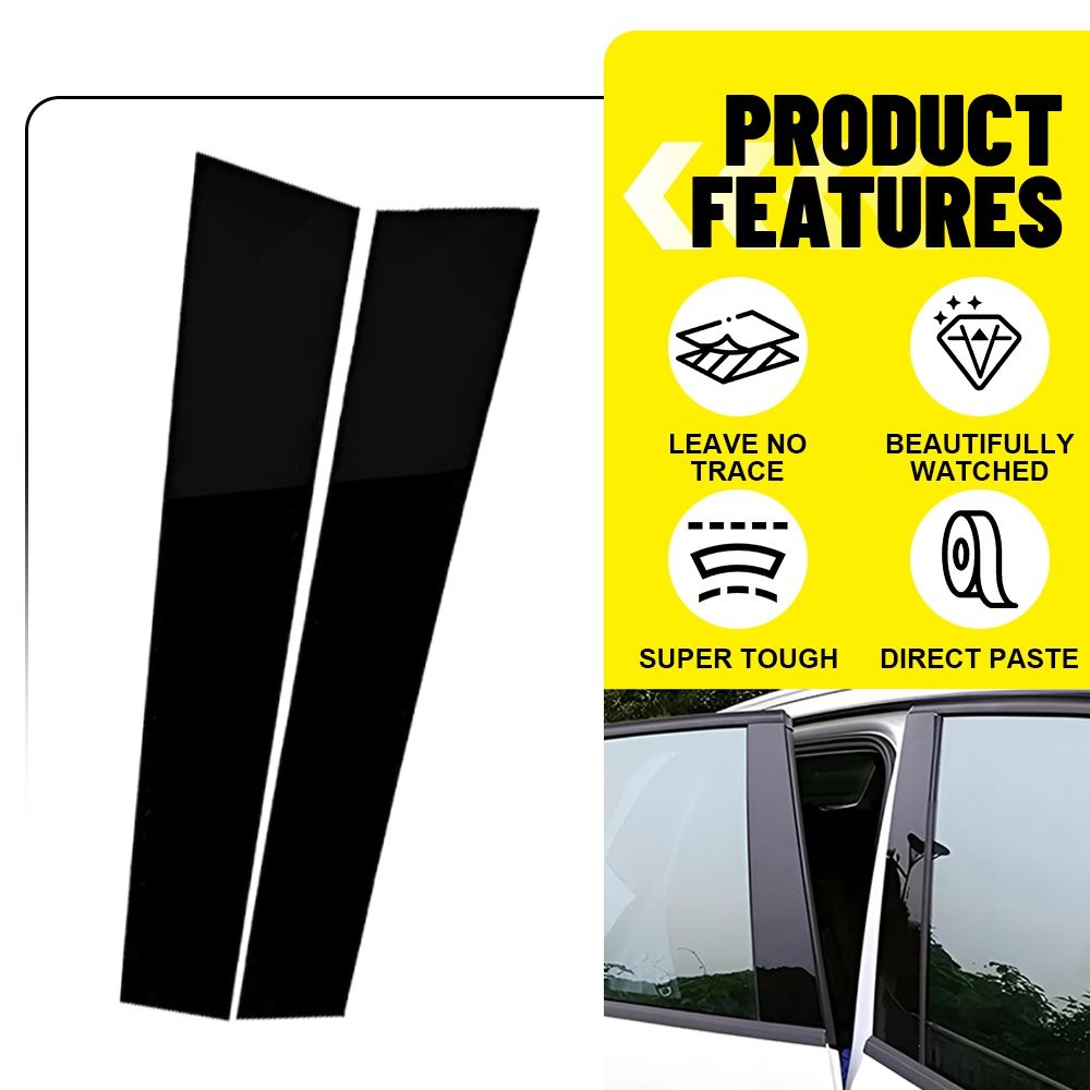 Black Pillar Posts Covers 6PCS Door Trim FOR Land Rover Range Rover 2013-2022
