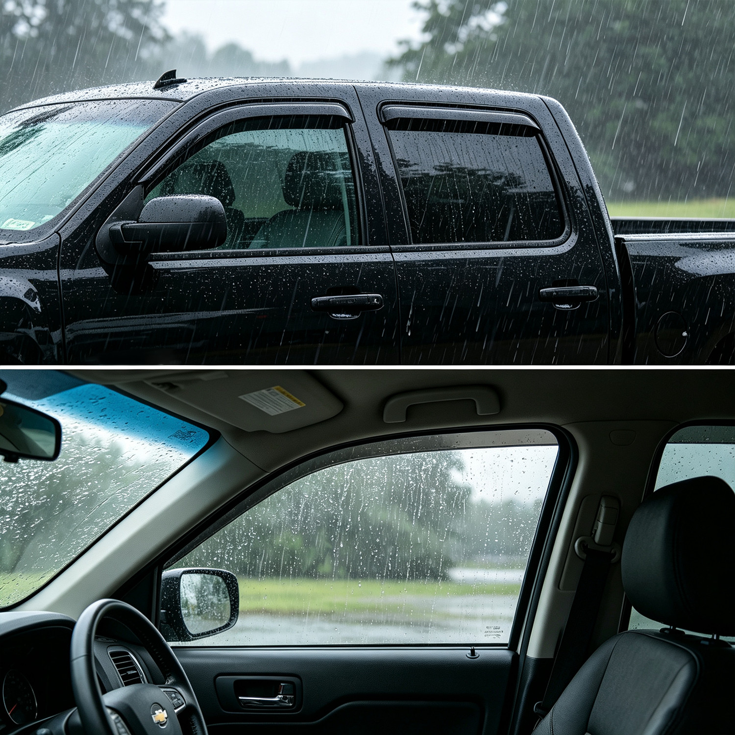 Fits 99-06 Chevy Silverado Sierra Extended Cab Window Visors Rain Sun Guard Vent