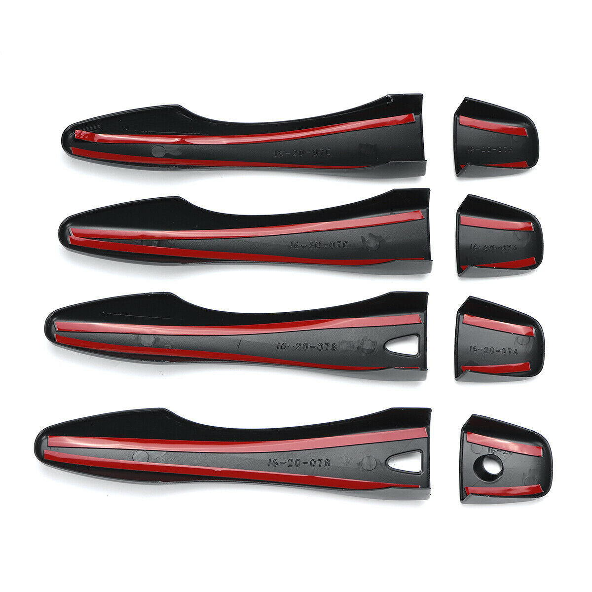 For Nissan Altima 2013-2018 Glossy Black Door Handle Covers Trim with Smart Hole