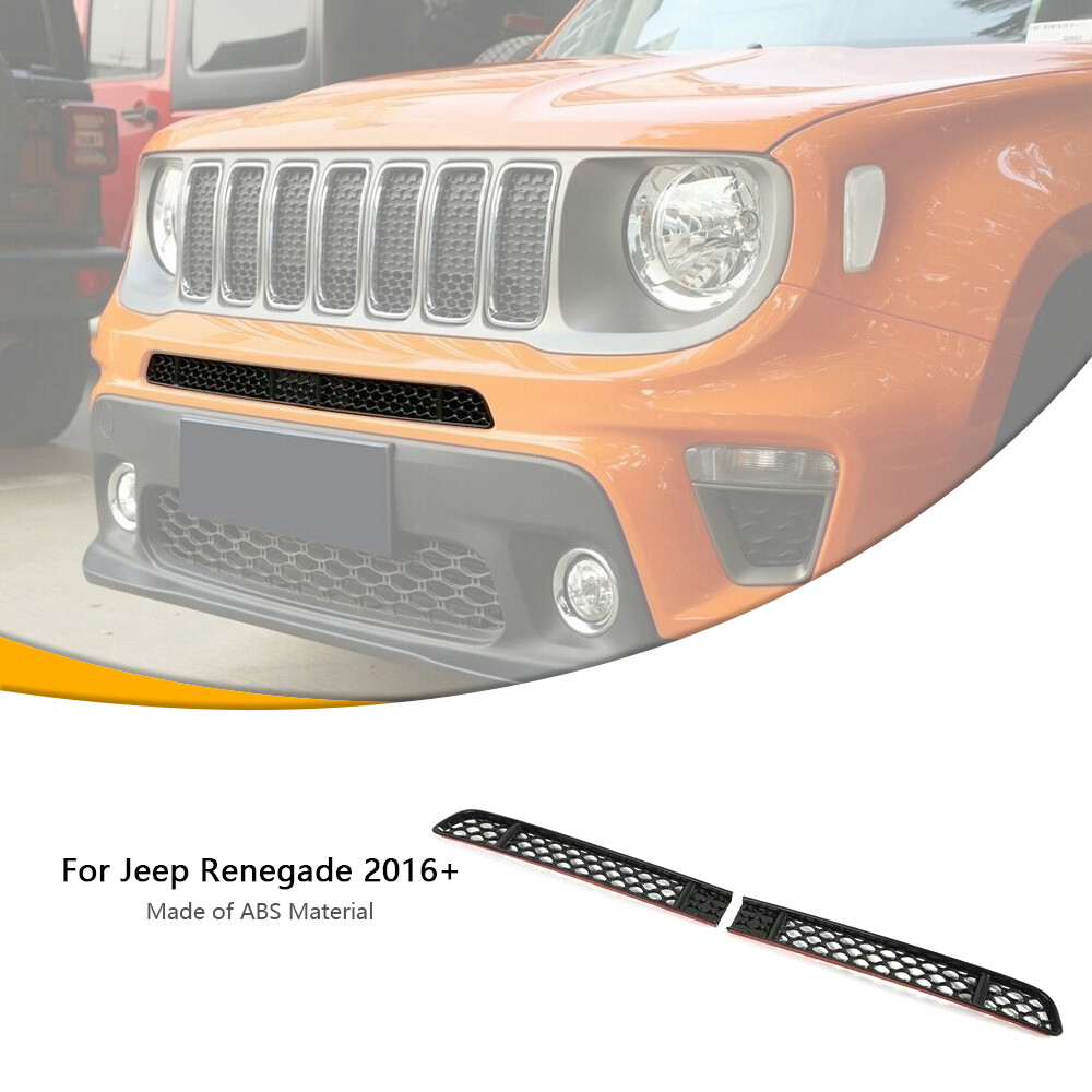 Front Face Grille Mesh Insect Net Trim Covers For Jeep Renegade Accessories