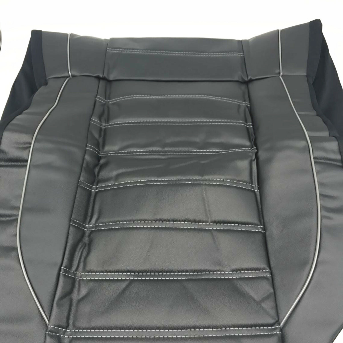 PU Leather Car Seat Covers Protector Cushion Black/Gray Front Cover Universal x2