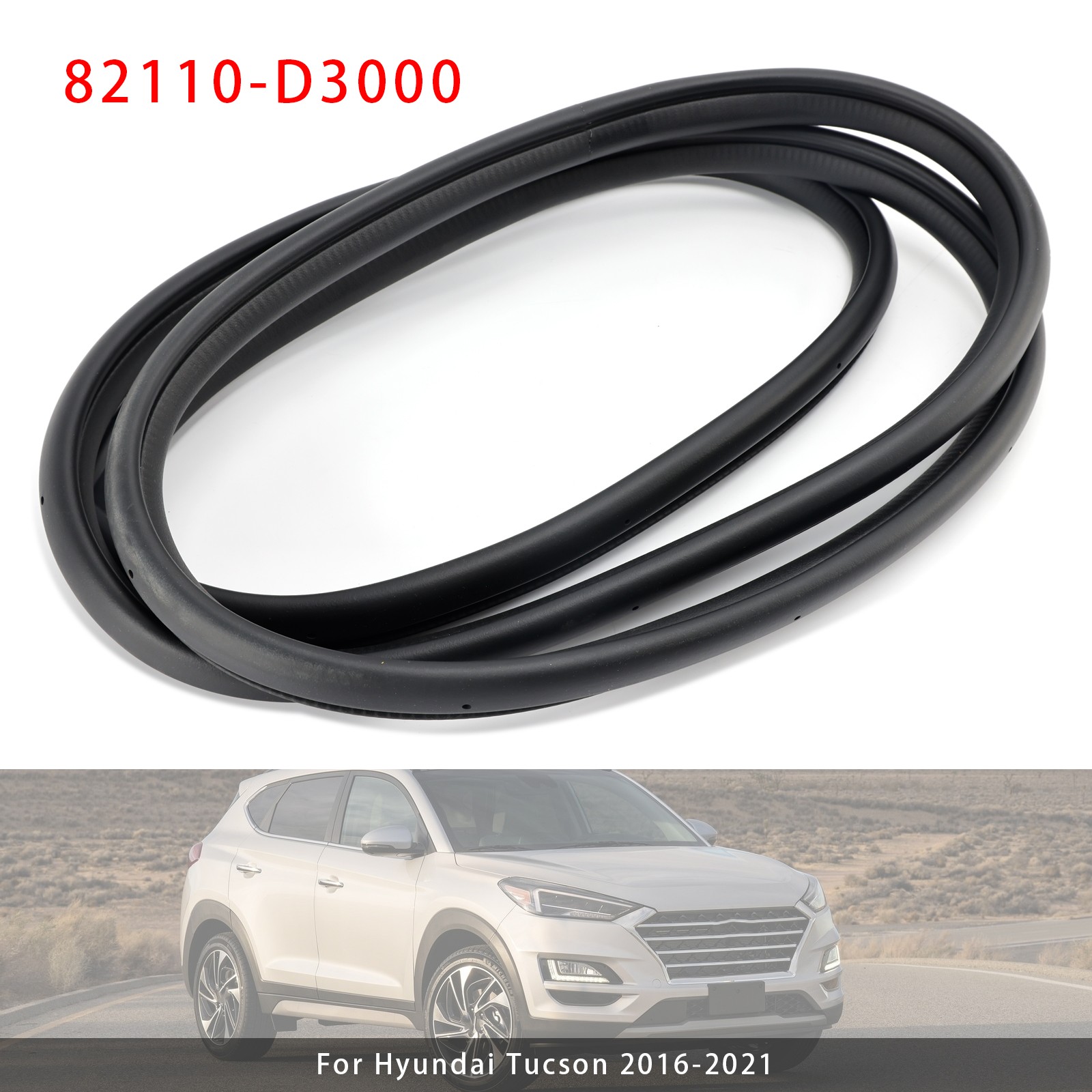 Front Left Door Body Side Weatherstrip 82110-D3000 For Hyundai Tucson 2016-2021