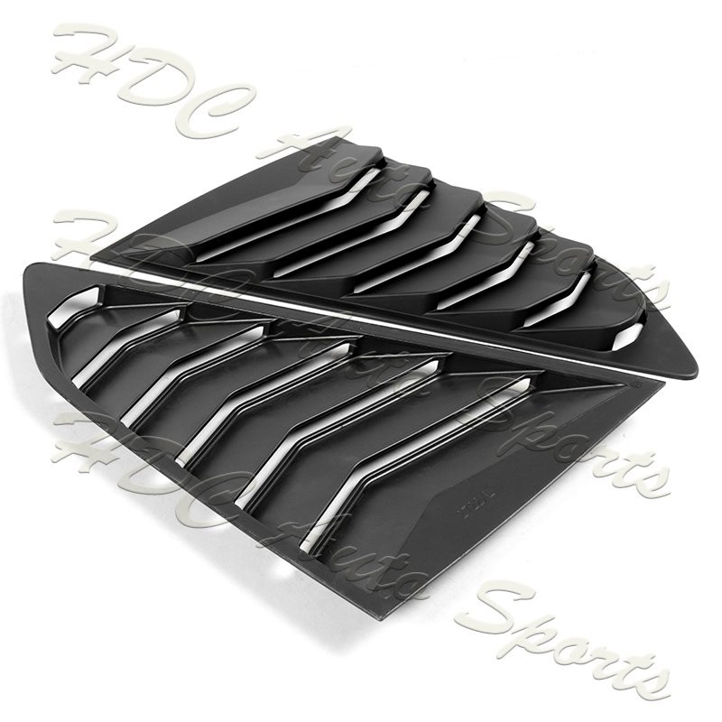 For 2016-2021 Chevy Camaro ABS Black Side Window Louvers Scoop Cover Vent 2pcs