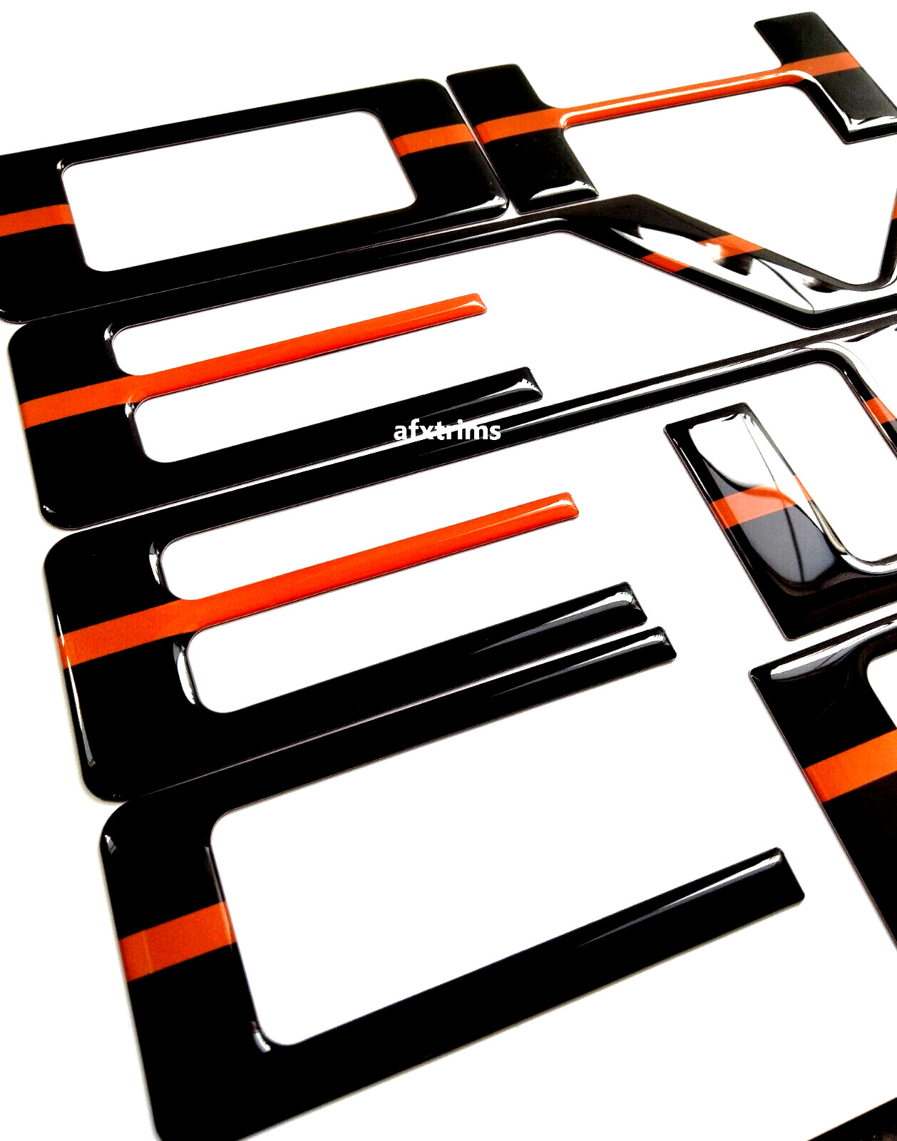 3D BLACK ORANGE LINE DOMED RAISED TAILGATE LETTERS FOR 2023-25 COLORAD