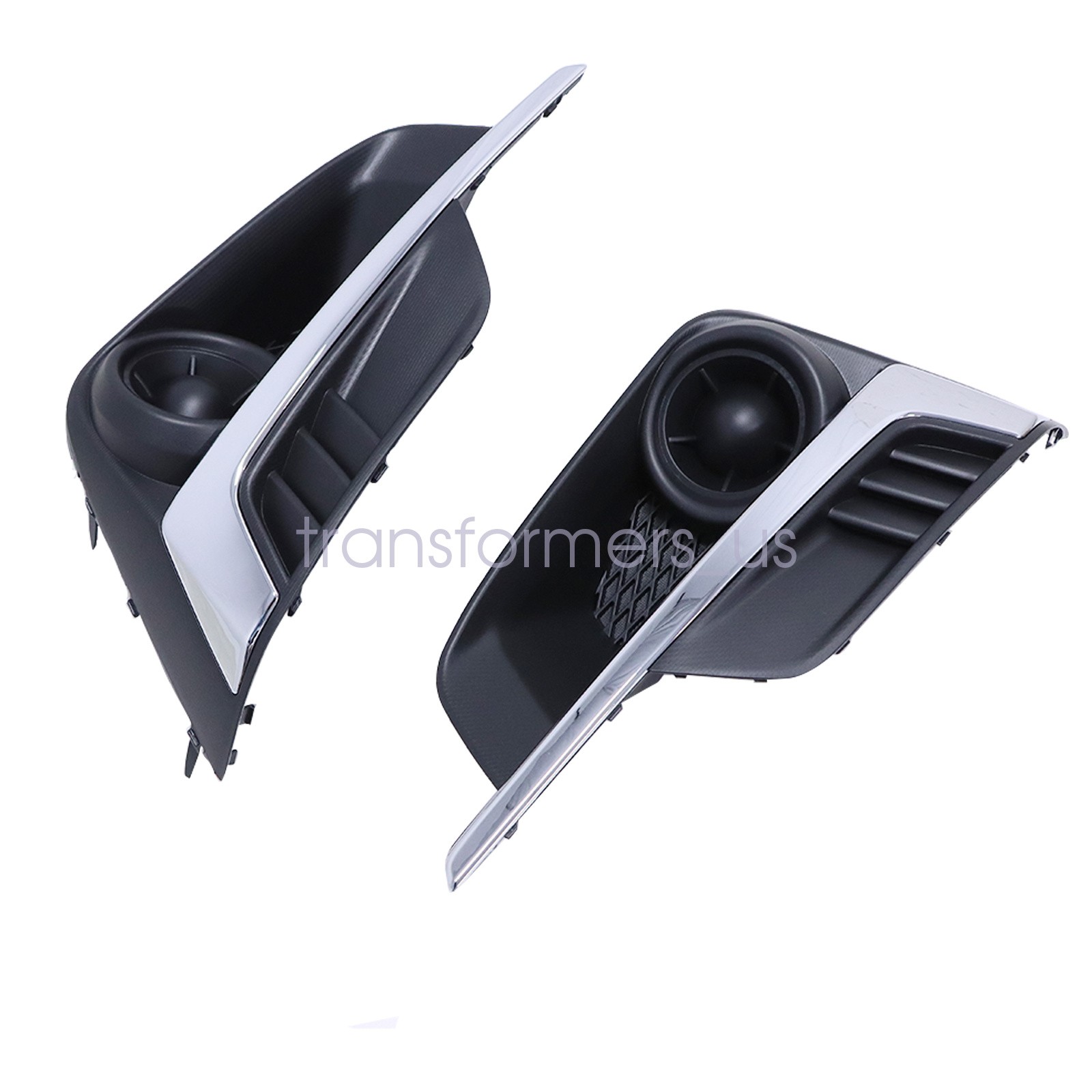 For Subaru Impreza 2015-2016 Textured Front Bumper Fog Light Cover Bezel PAIR