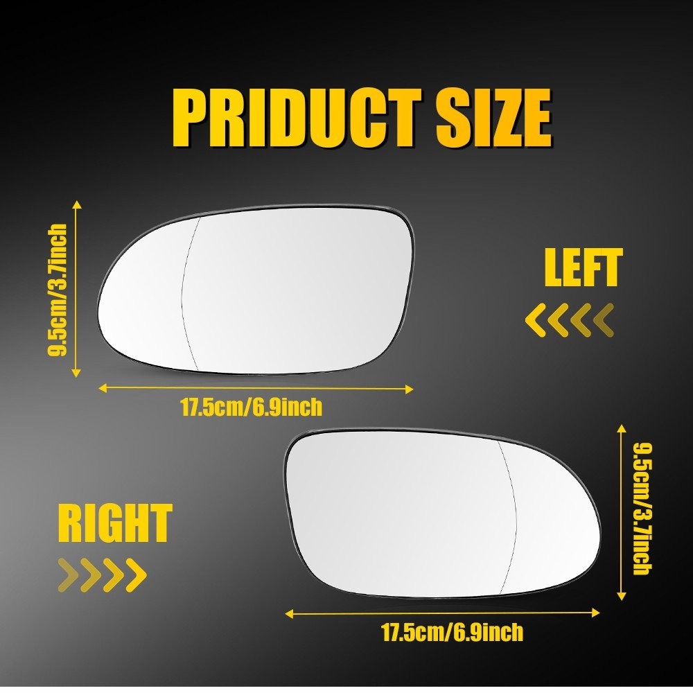 For Mercedes SL55 AMG Kompressor 2003 SL600 2004 Heated Side Mirror Glass 1/2X