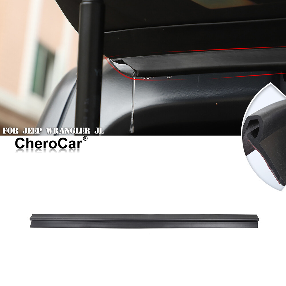 Black Tailgate Back Rear Window Rain Gutter Trim For Jeep Wrangler TJ JK JL 07+