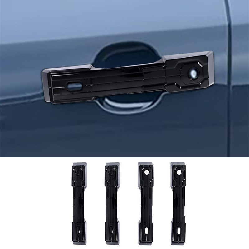 Gloss Black Outside Door Handle Cover Trim For Toyota Grand Highlander 2024-2025