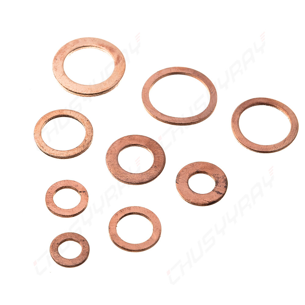 Universal Engine Oil Drain Plug Seal Washers O-Ring Copper Gasket 200Pcs/Set