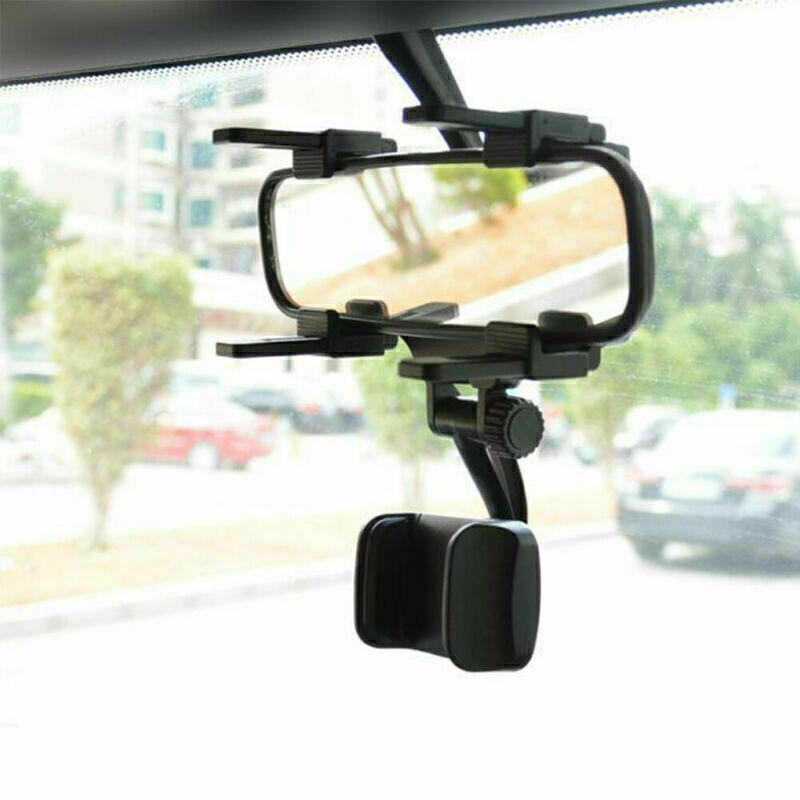 360° Car Rear View Mirror Mount Holder Stand for Apple iPhone Android Phone