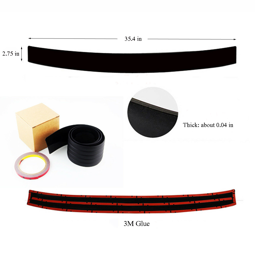 Car Anti-Scratch Pickup Rear Guard Bumper Protector Trim Cover Pad For Nissan