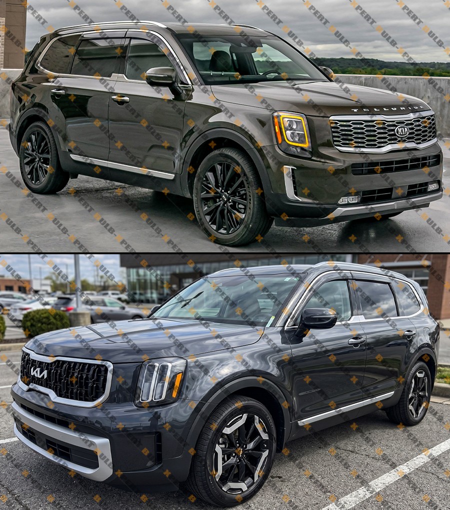 For 2020-2025 Kia Telluride Premium Chrome Trim Window Visor Rain Guard W/ Clips