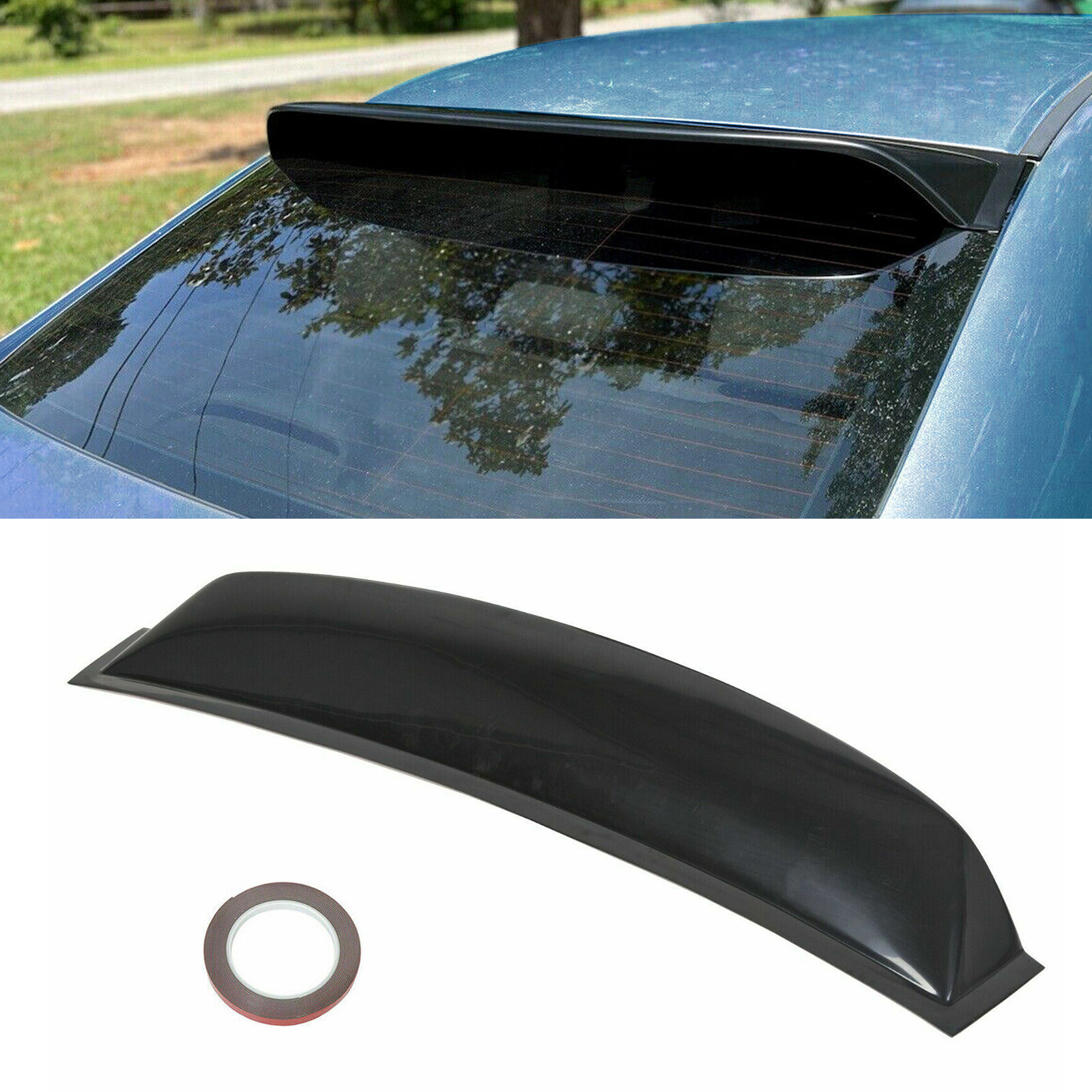 For 06-15 Honda Civic 4DR Sedan ABS Rear Window Roof Vent Visor Spoiler Wing