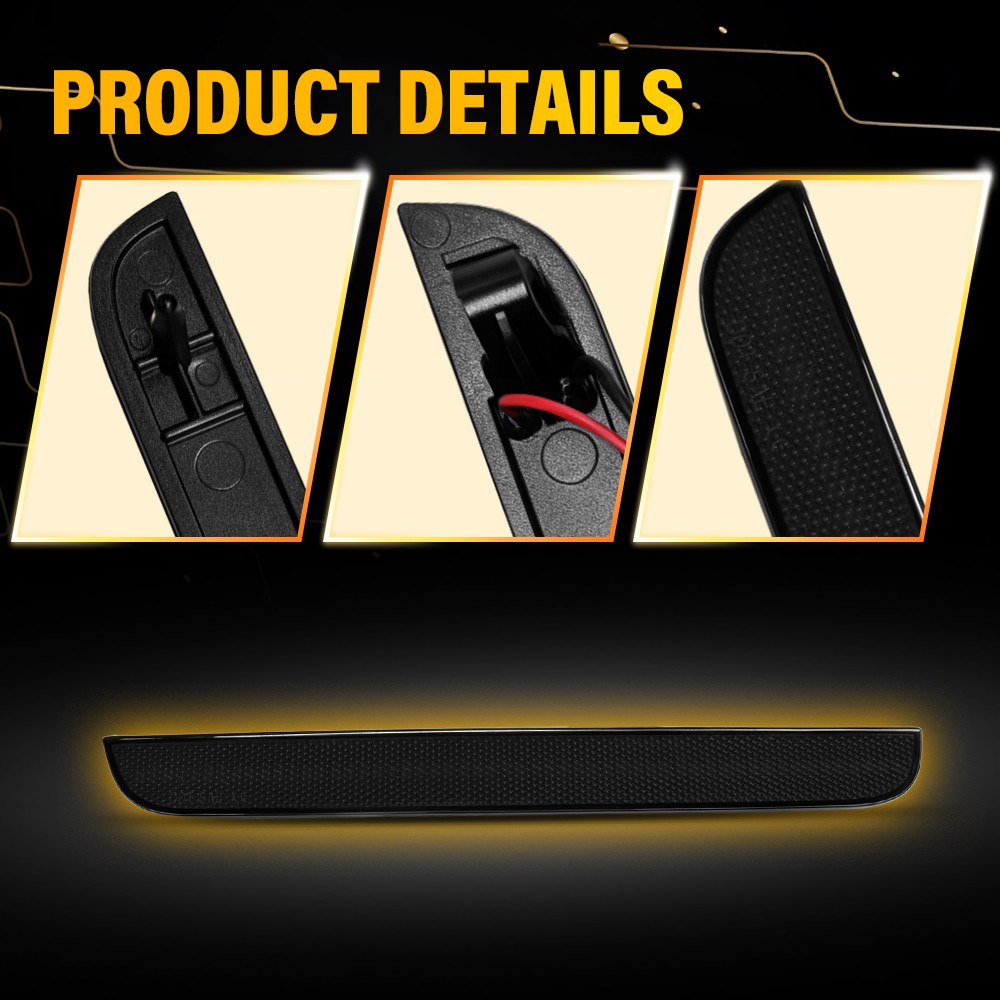 2X 68211188AA For Dodge Challenger 2015-2022 Red LED Rear Bumper Reflector Light