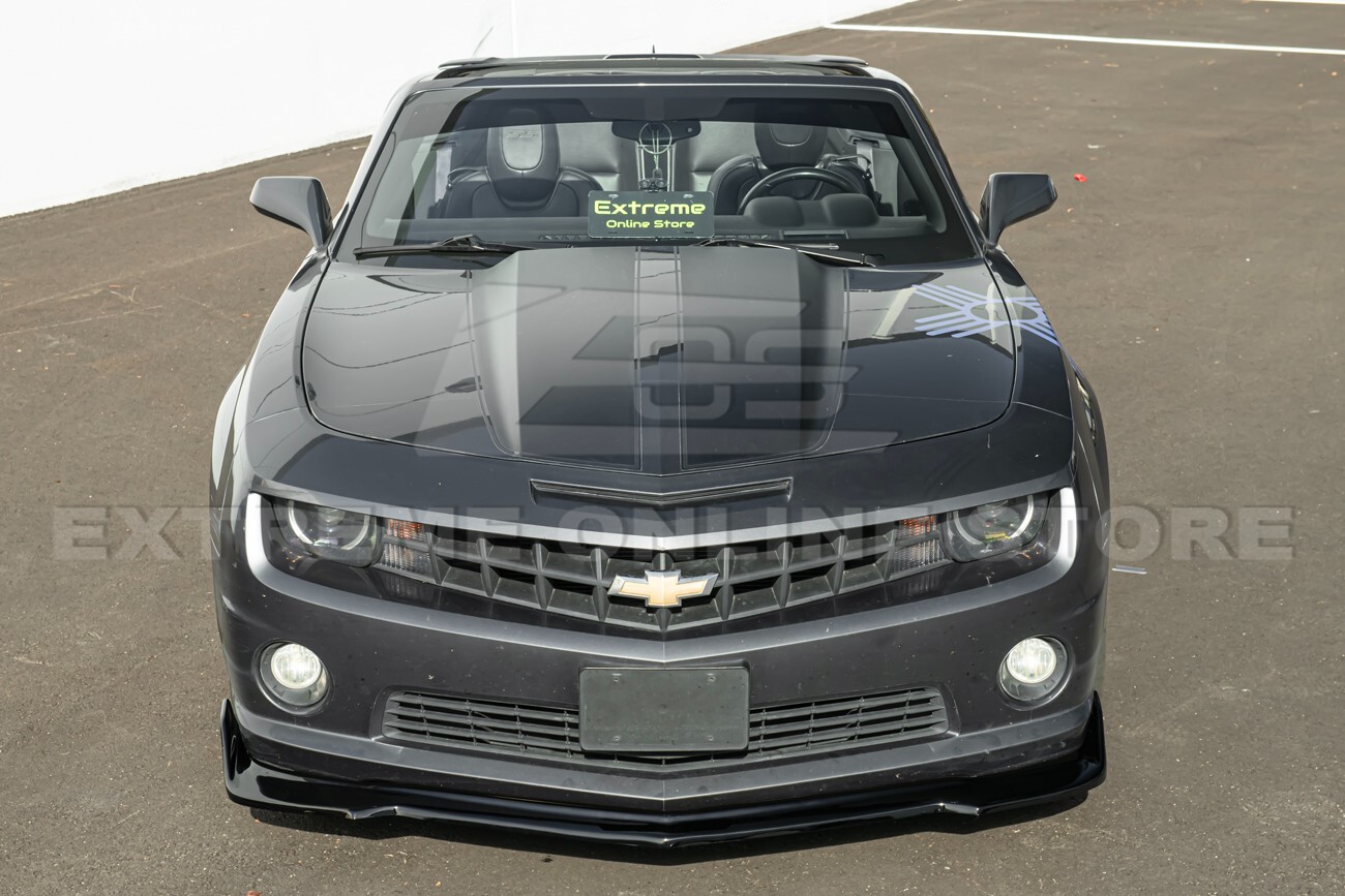 For 10-13 Camaro SS | ZL1 PAINTED GLOSSY BLACK Front Lip Splitter & Side Skirts