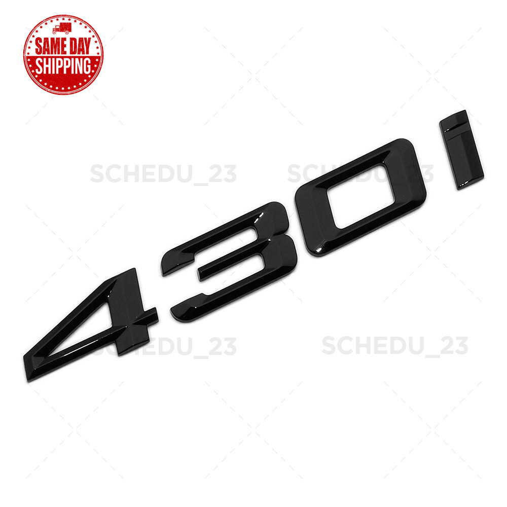 17-20 Gloss Black 4 Series 430i Car Trunk Lid Emblem Badge M Performance Sport