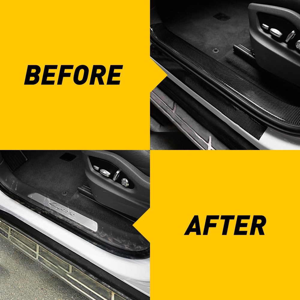 10FT X2.76IN Car Anti-Collision Strip Scratch Scuff Sticker 5D Carbon Fiber H