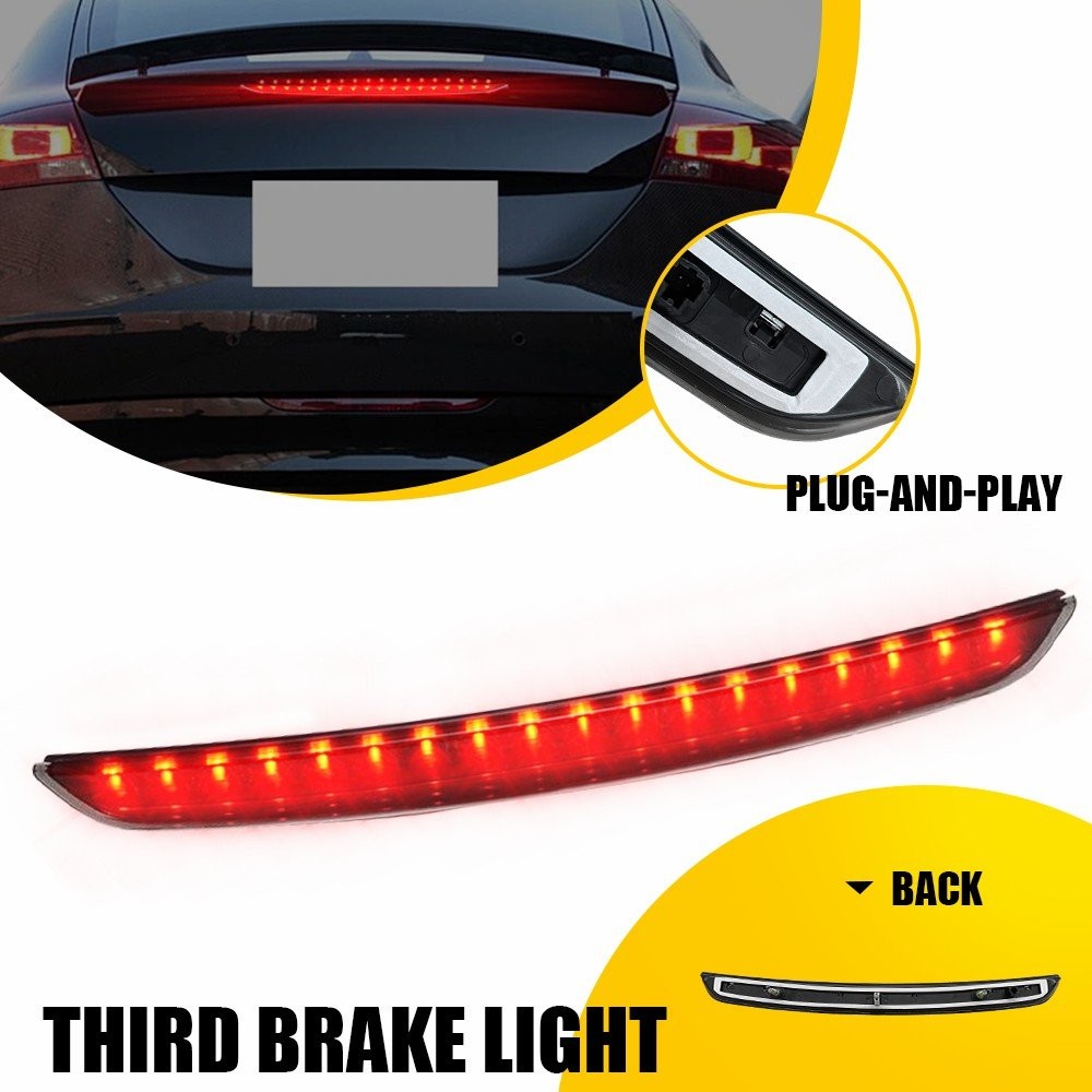 Smoke Lens LED High Mount Third 3rd Brake Light For 08-17 Audi A5 Coupe S5 1-3X