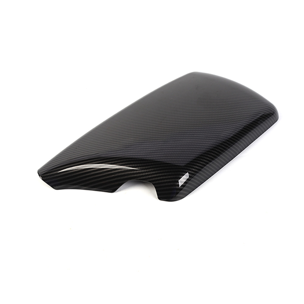 Carbon Fiber Armrest Box Panel Cover Trim For Dodge Challenger 2015+ Accessories