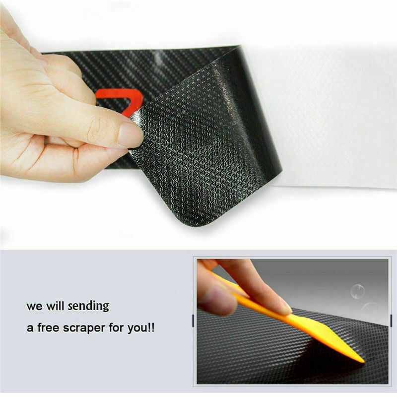 4PCS Carbon Fiber Car Door Plate Sill Scuff Cover Anti Scratch For Hummer H2