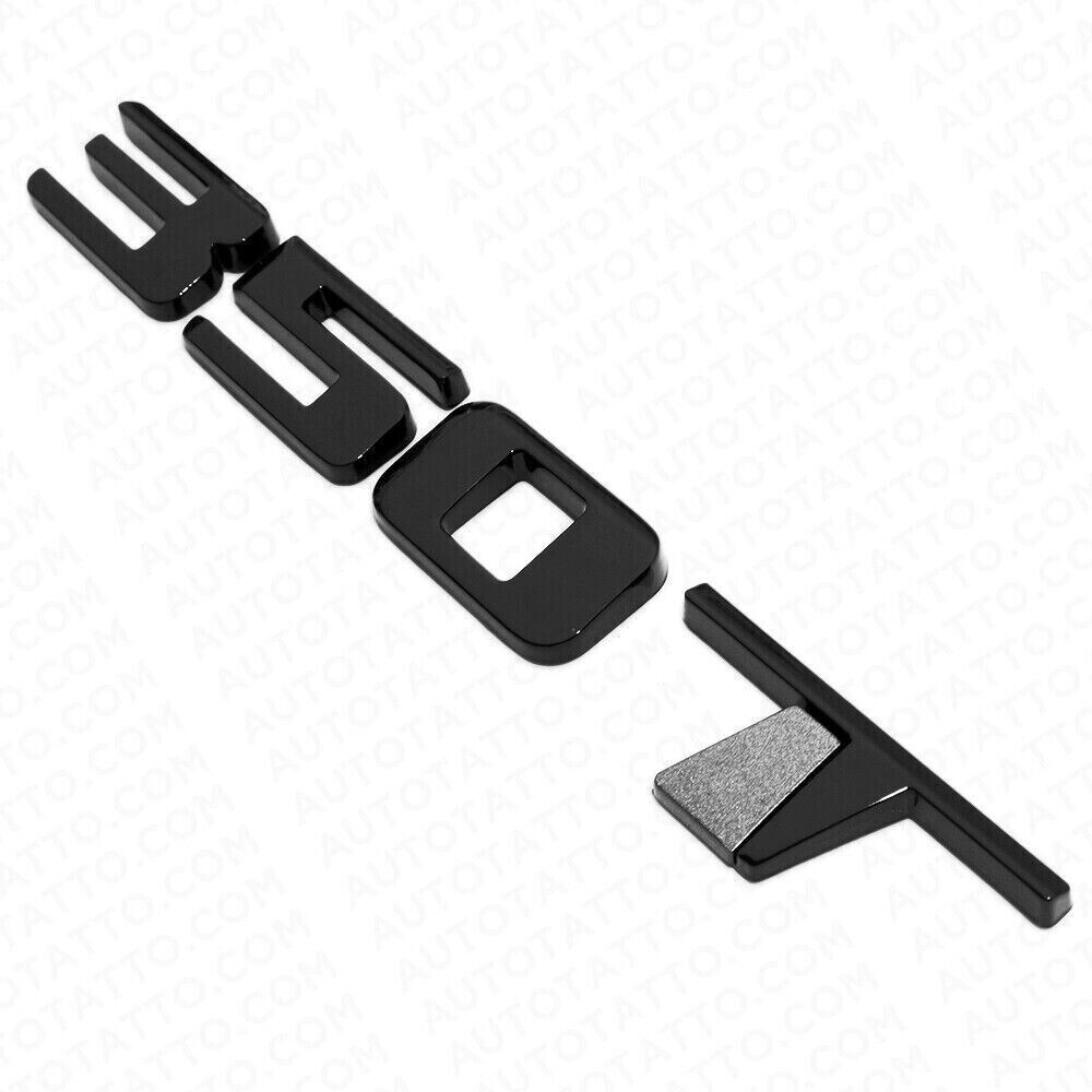 1Pc Rear Turnk 350 T Nameplate 3D Badge Emblem 350T Logo Black