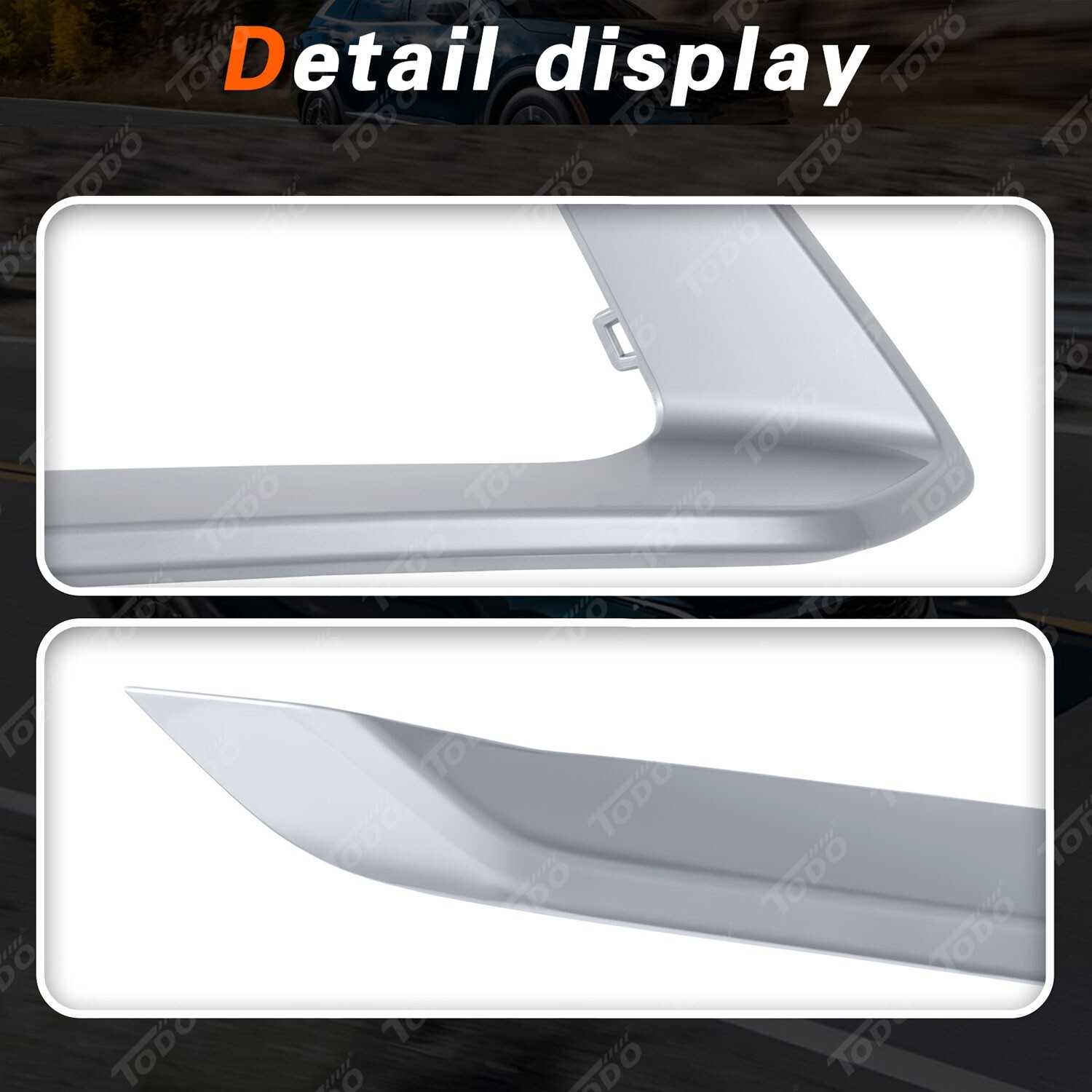 Fits Kia Sportage 2023-2024 Front Fog Light Cover Molding Trim 2PCS Gray